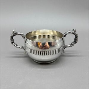 Viking Plate EP Copper Sugar Bowl Silverplate Double Handle Canada Vintage MCM